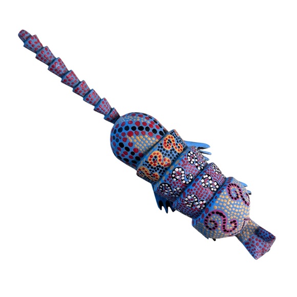 Oaxacan Armadillo Mexican Folk Art Alebrije Vibrant Colorful - Picture 2 of 8